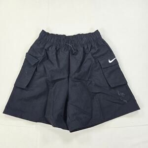 NWT Nike‎ Sportswear Essential Woven High Rise Cargo Black Short Women's Size XS